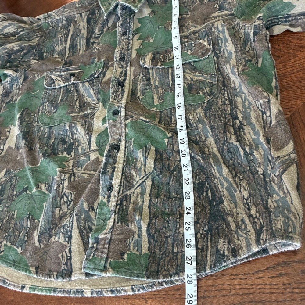 Vtg Winchester Camo Flannel Button‎ up Shirt Mens XL Treebark Camouflage Hunting - Picture 5 of 9